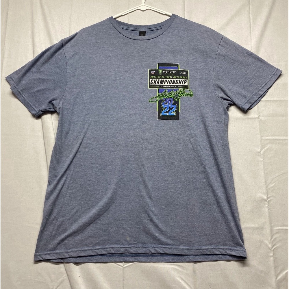 Gildan T Shirt Mens Large Blue Monster Energy AMA Amateur National Championship